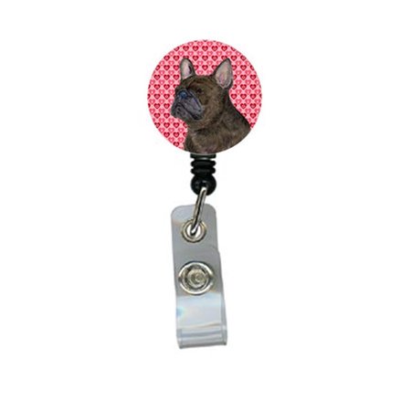 TEACHERS AID French Bulldog Retractable Badge Reel Or Id Holder With Clip TE238607